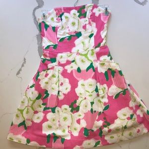 Lilly Pulitzer flower strapless dress